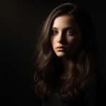 Black background girl wallpaper image