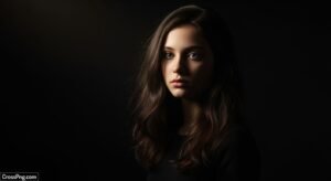 Black background girl wallpaper image