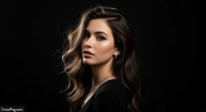 Black background girl wallpaper image