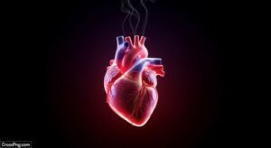Black background heart image