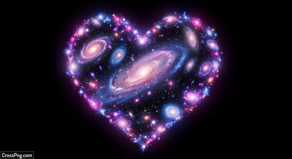 Black background heart image 2