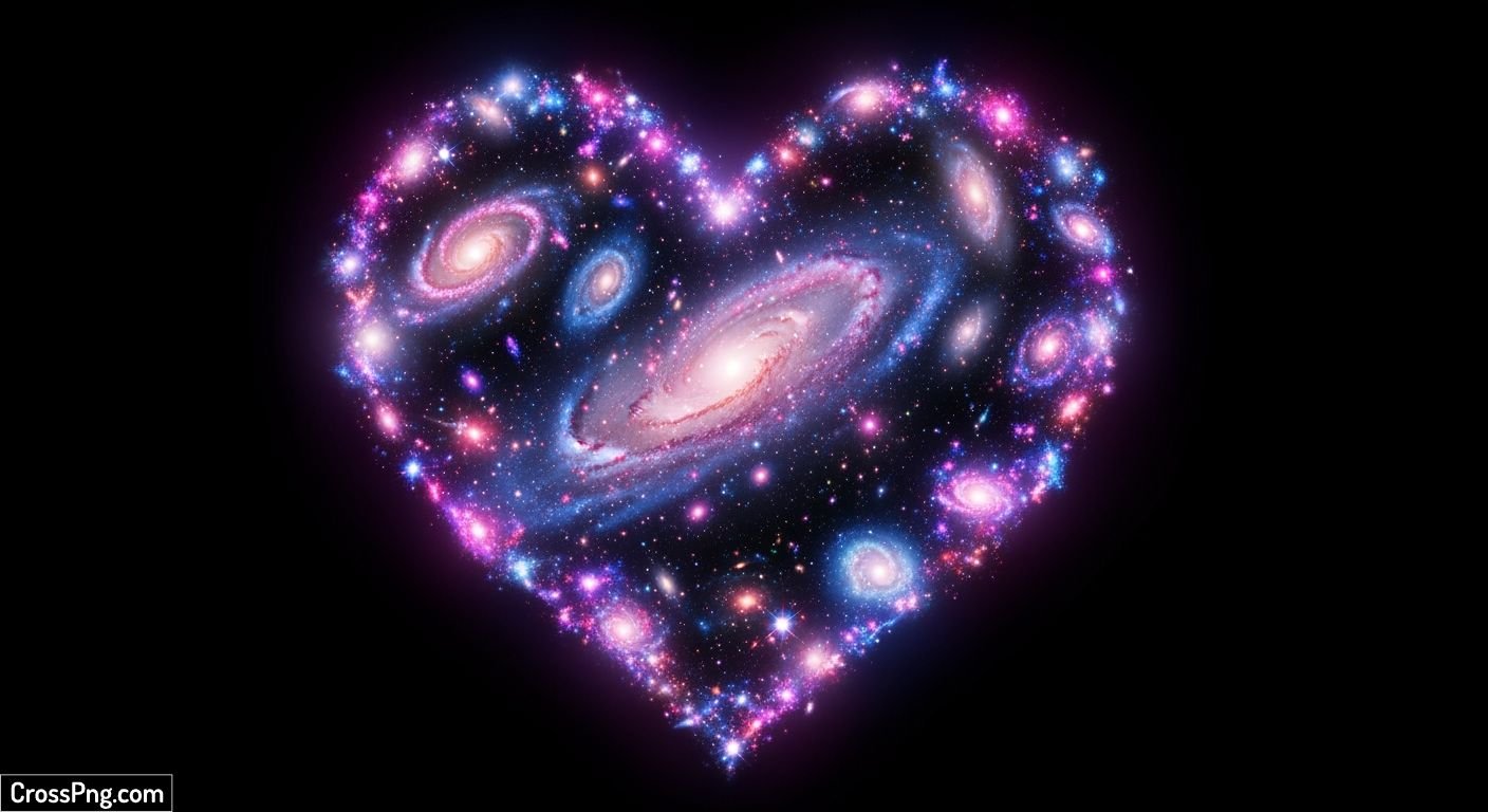 Black background heart image 2