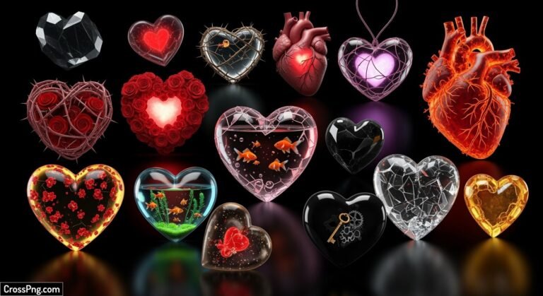 Black background heart images image