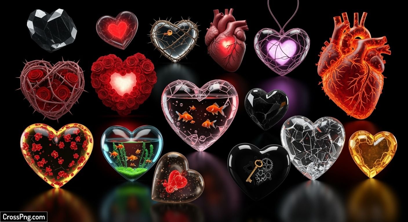 Black background heart images image