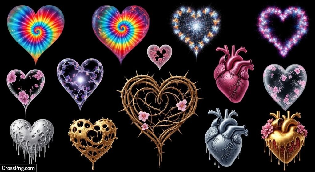 Black background heart images image 2