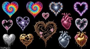 Black background heart images image 2