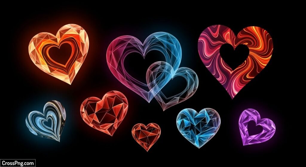 Black background heart images image 3