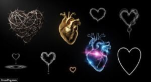 Black background heart images image