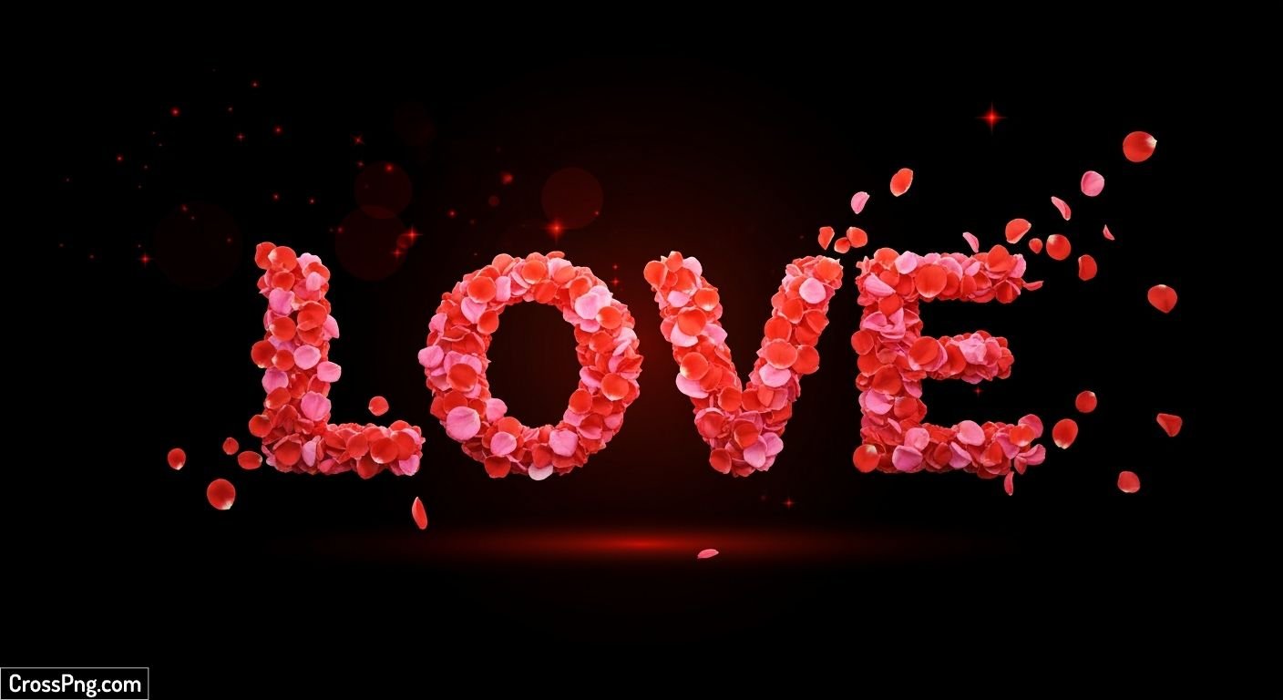 Black background love image 2