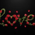 Black background love image