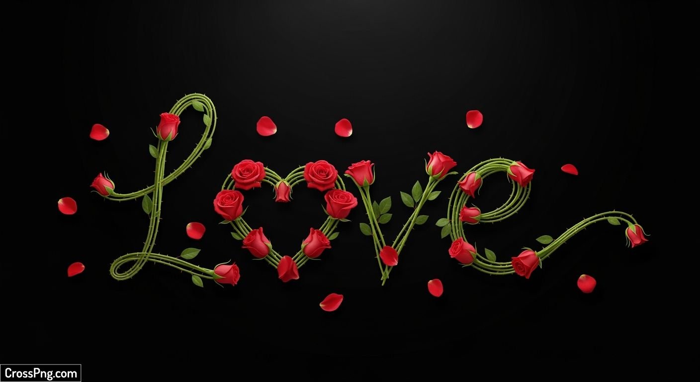 Black background love image 3