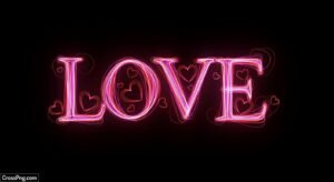 Black background love image