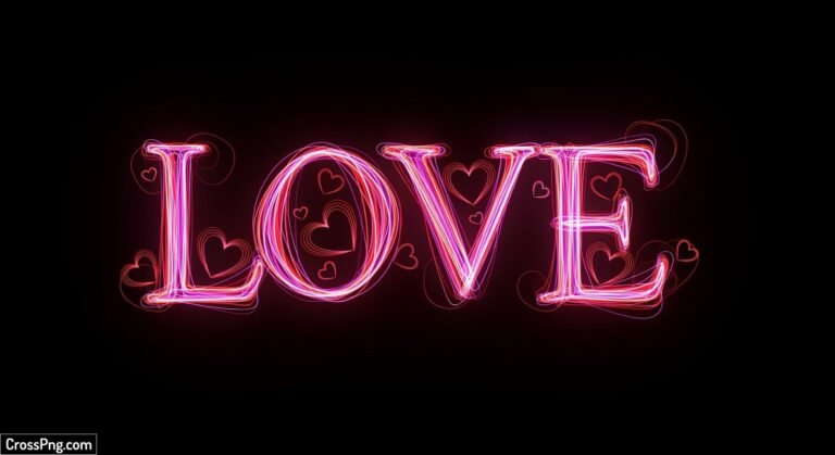 Black background love image