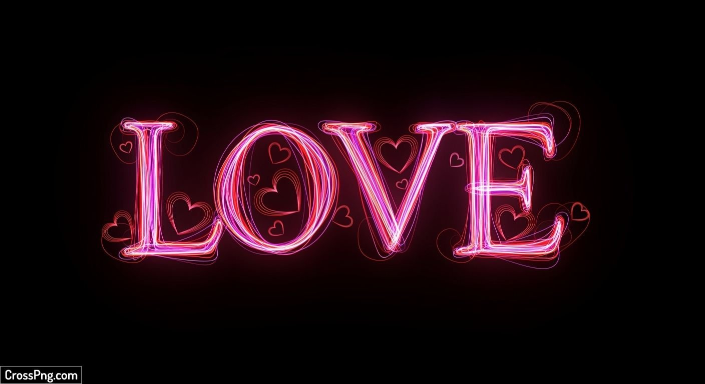 Black background love image