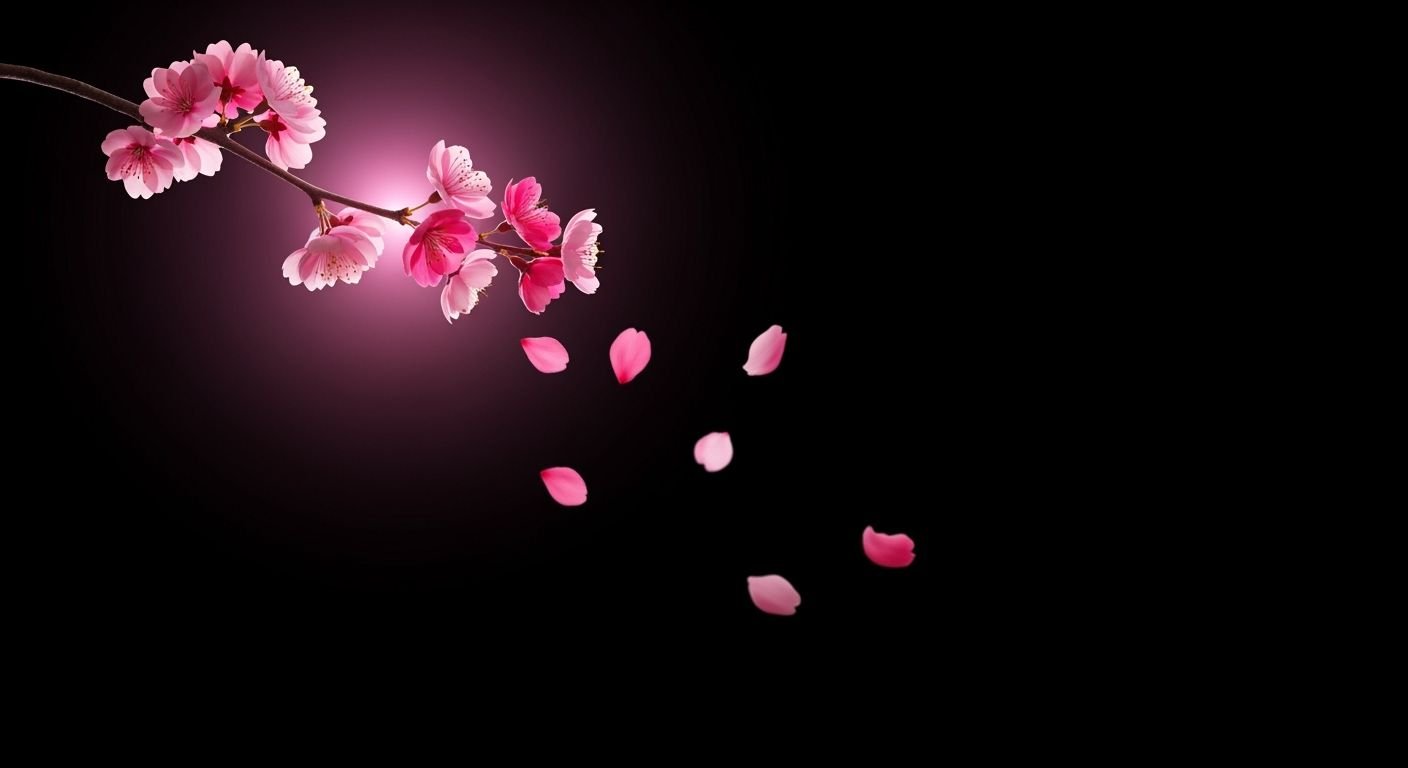 Black background pink image 4