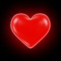 Black background red heart