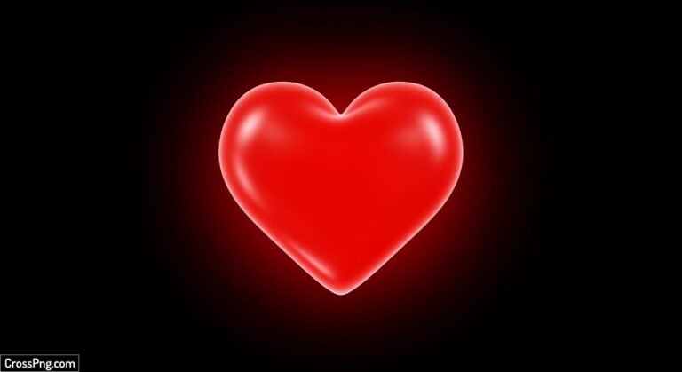 Black background red heart image