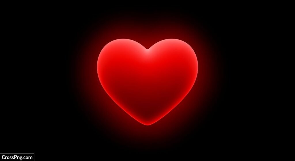 Black background red heart image