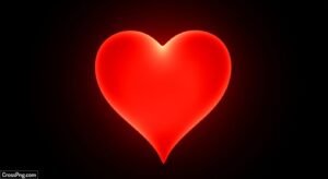 Black background red heart image 3