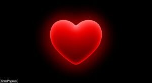Black background red heart image