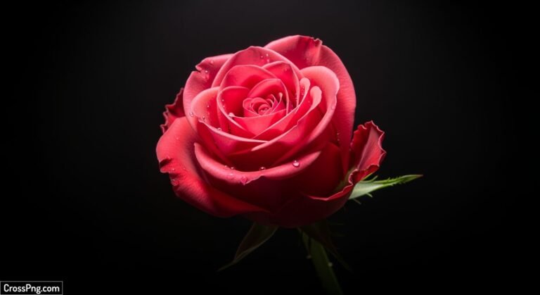 Black background rose image