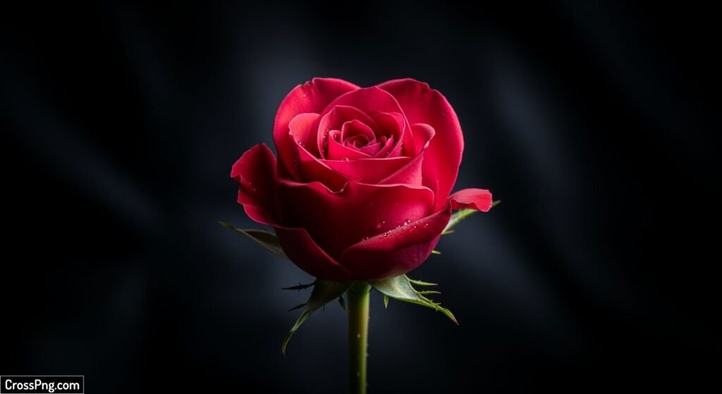 Black background rose image 2