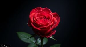 Black background rose image 5