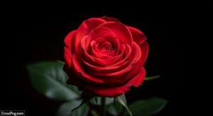 Black background rose image 6