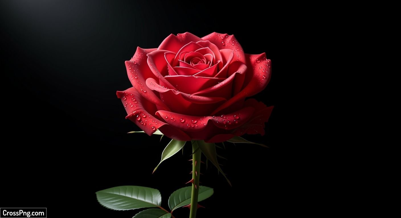Black background rose image 7