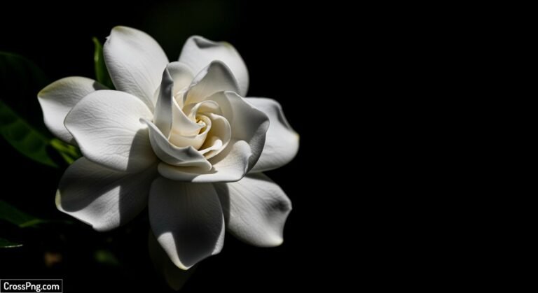 Black background white flower image 2