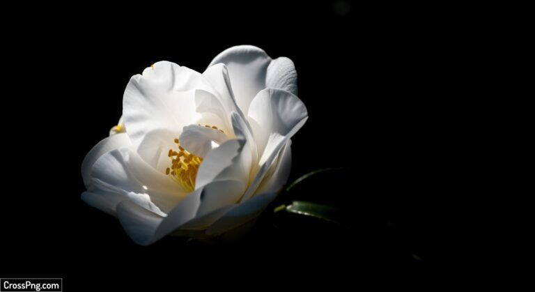 Black background white flower image 3