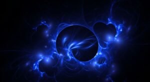 Black background with blue image 3