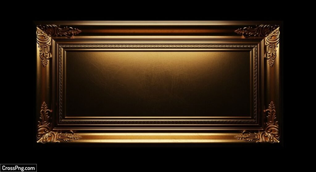 Black background with gold frame image 2