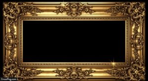 Black background with gold frame image 3
