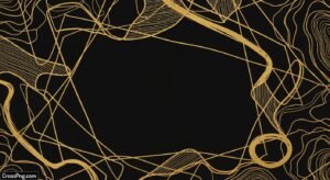 Black background with gold lines image