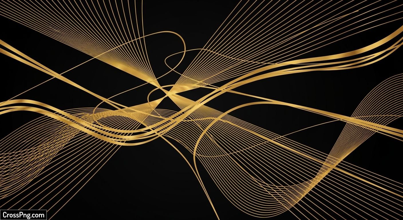 Black background with gold lines image 3