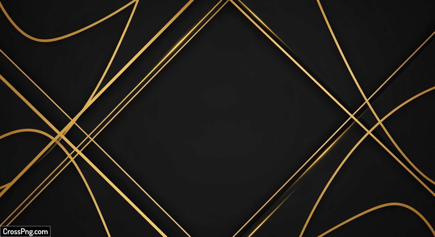 Black background with gold lines image