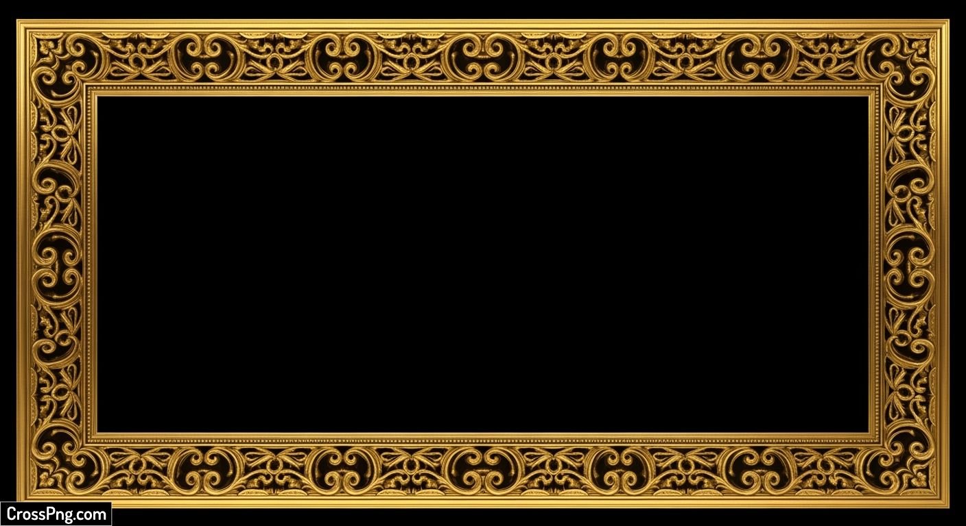 Black background with golden border image 2