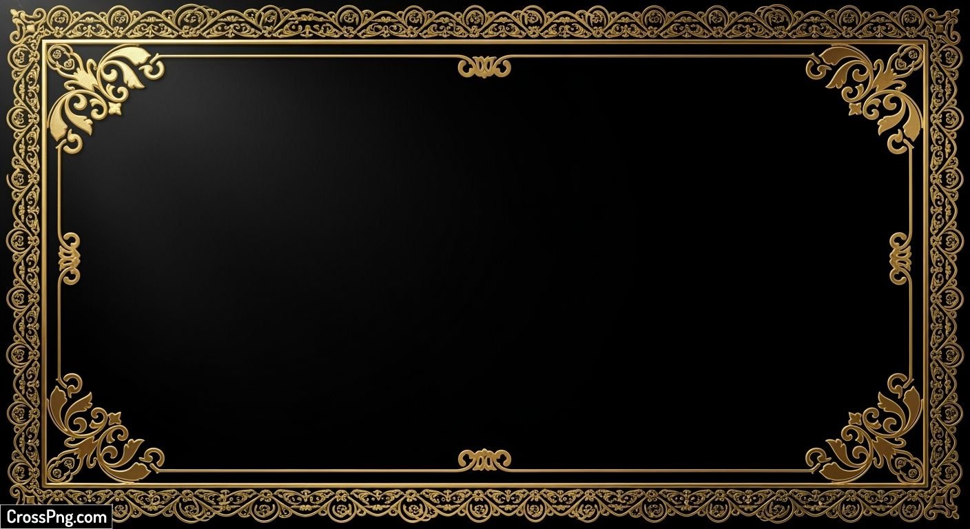 Black background with golden border image 3