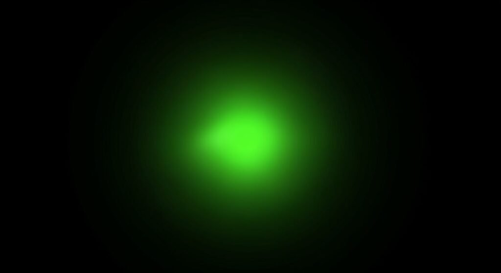 Black background with green image