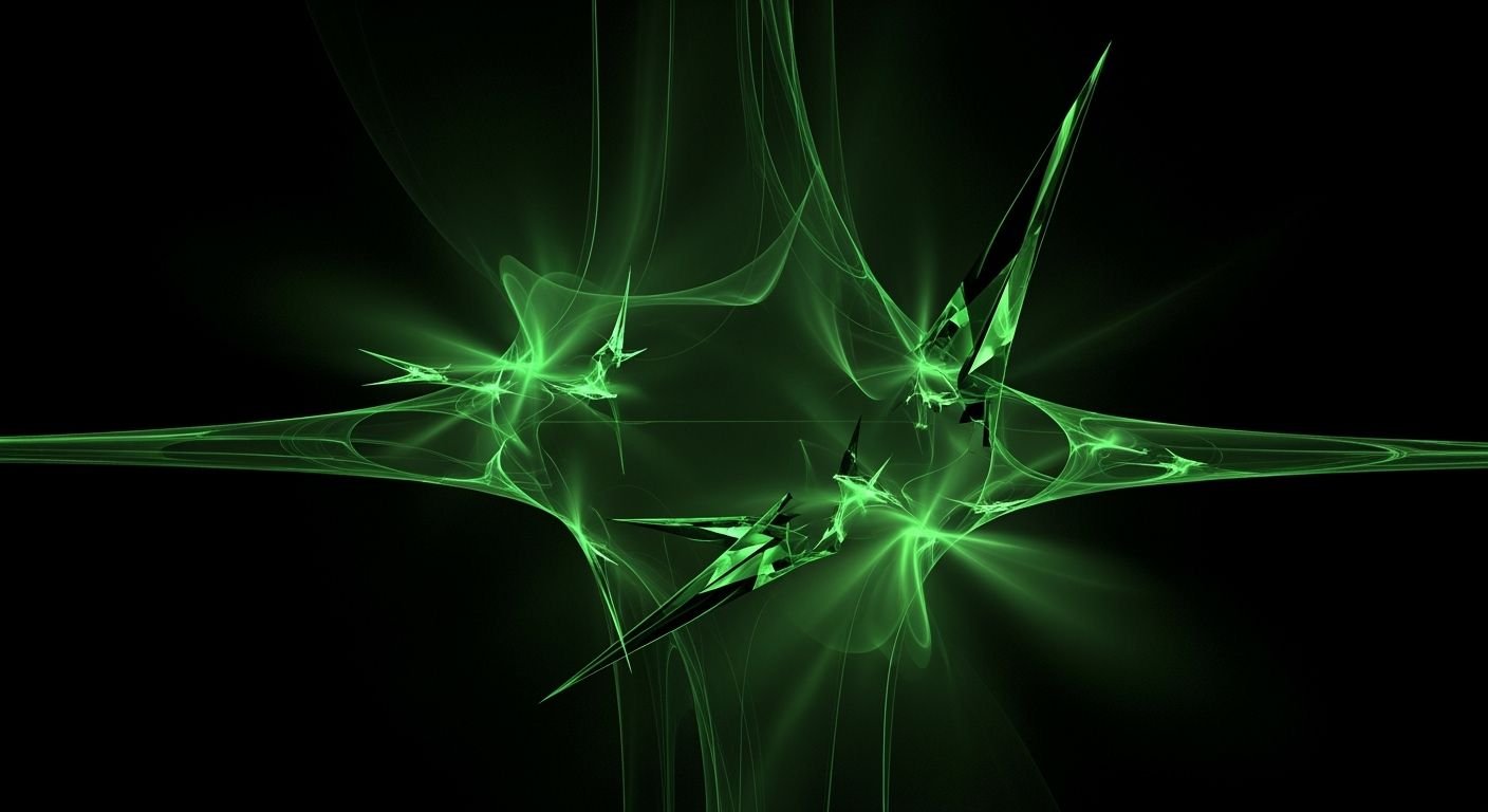 Black background with green image 3