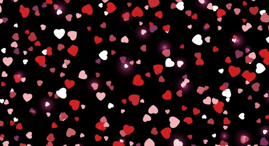 Black background with hearts image 2