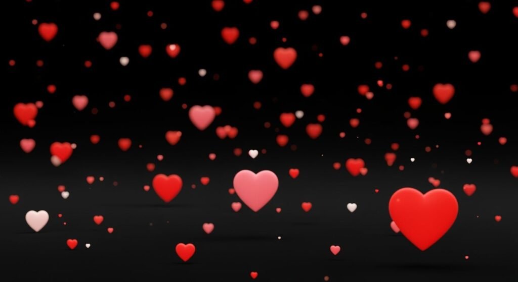 Black background with hearts image 3