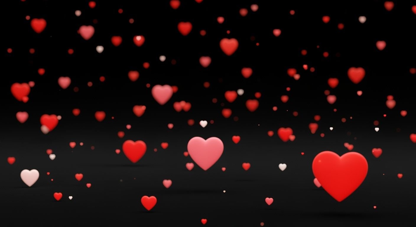 Black background with hearts image 3