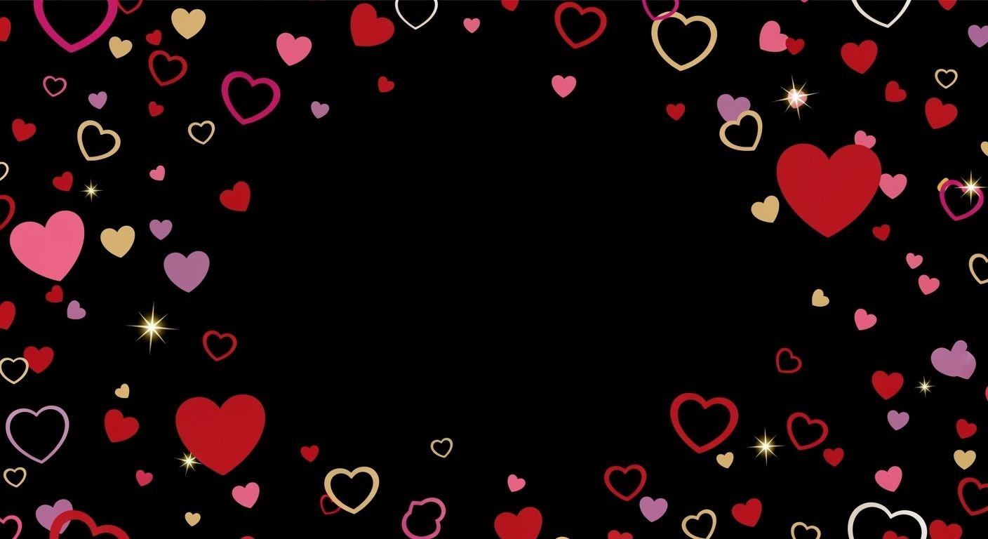 Black background with hearts image 4
