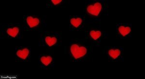 Black background with red hearts image