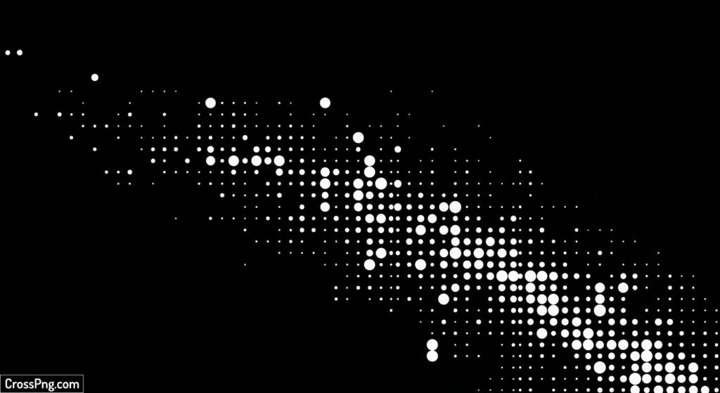 Black background with white dots image 3