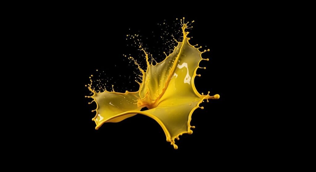 Black background yellow image