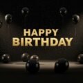 Black birthday background image