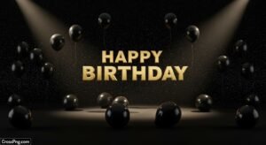 Black birthday background image